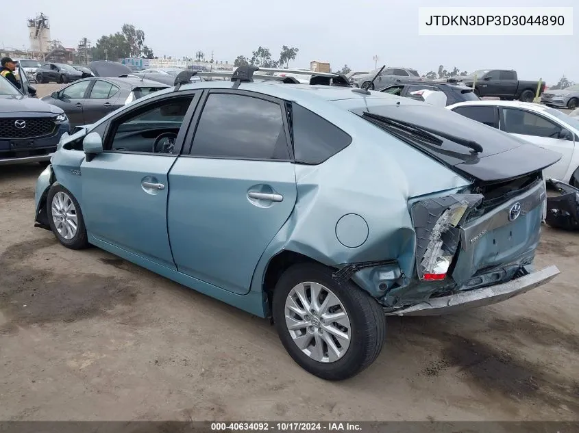 2013 Toyota Prius Plug-In VIN: JTDKN3DP3D3044890 Lot: 40634092