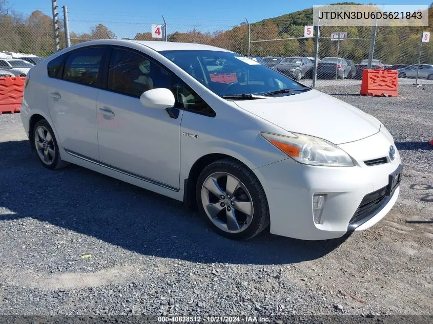 2013 Toyota Prius Three Se VIN: JTDKN3DU6D5621843 Lot: 40638512