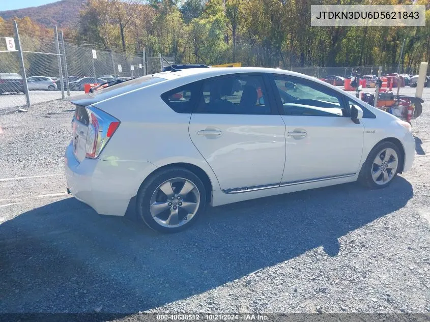 2013 Toyota Prius Three Se VIN: JTDKN3DU6D5621843 Lot: 40638512