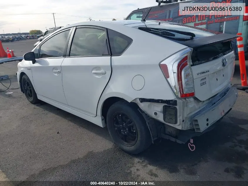 JTDKN3DU0D5616380 2013 Toyota Prius Two