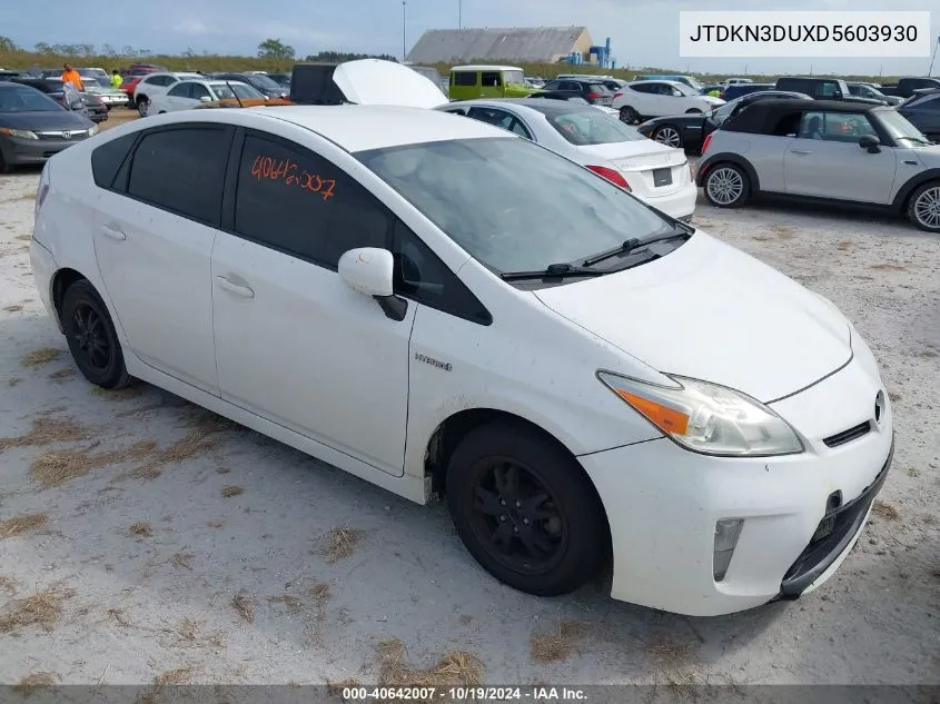 2013 Toyota Prius VIN: JTDKN3DUXD5603930 Lot: 40642007