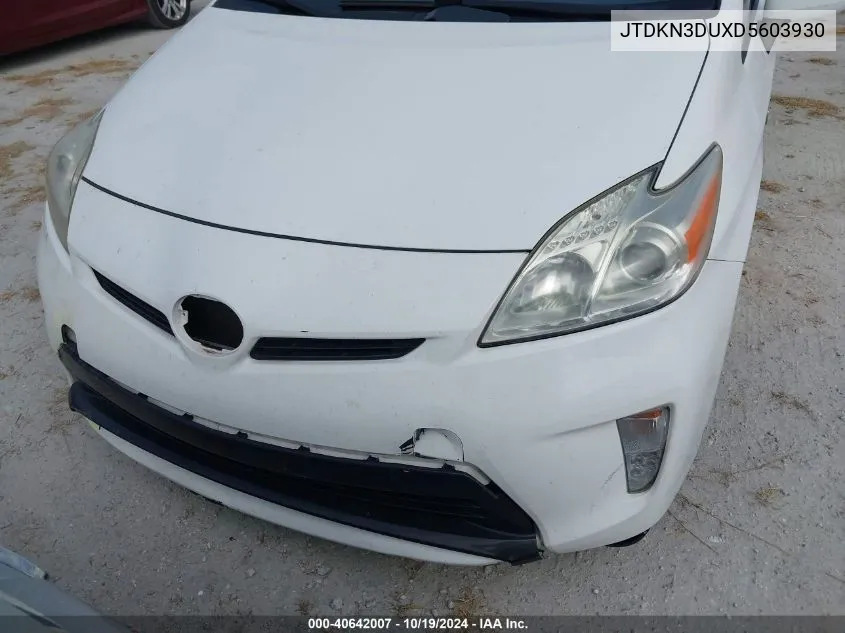 2013 Toyota Prius VIN: JTDKN3DUXD5603930 Lot: 40642007