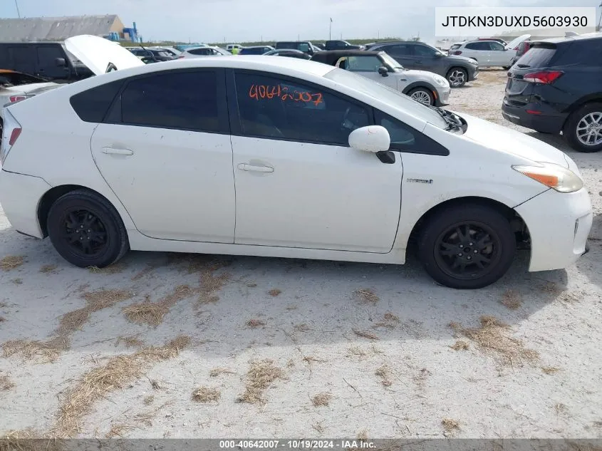 2013 Toyota Prius VIN: JTDKN3DUXD5603930 Lot: 40642007