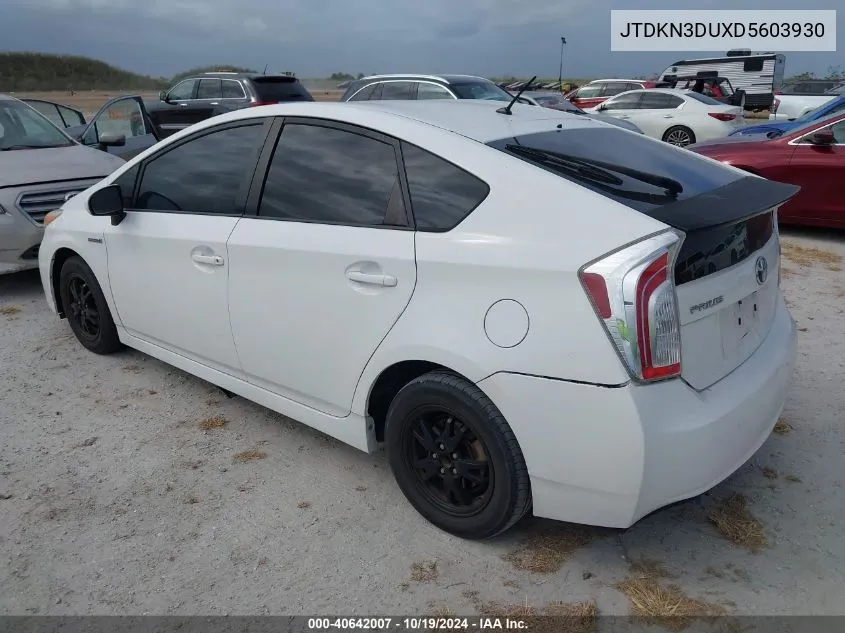 2013 Toyota Prius VIN: JTDKN3DUXD5603930 Lot: 40642007