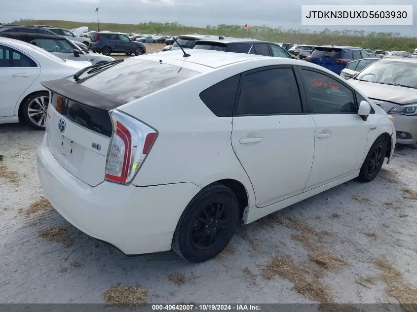 JTDKN3DUXD5603930 2013 Toyota Prius