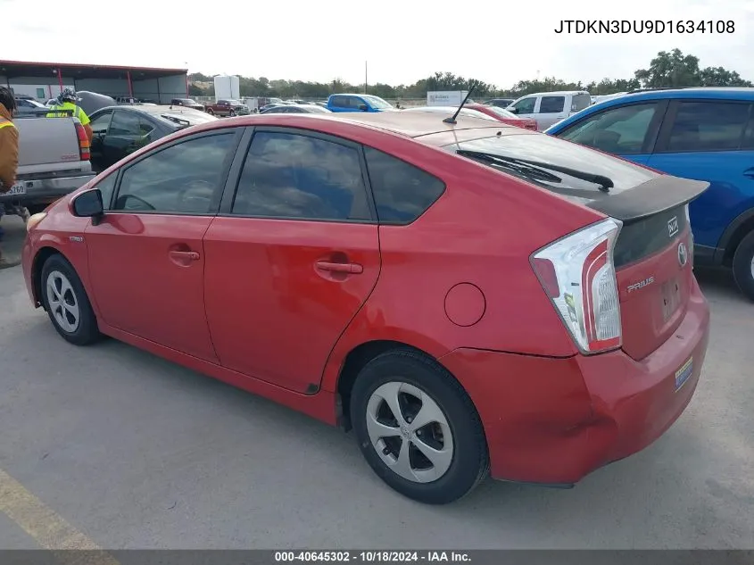 2013 Toyota Prius Two VIN: JTDKN3DU9D1634108 Lot: 40645302