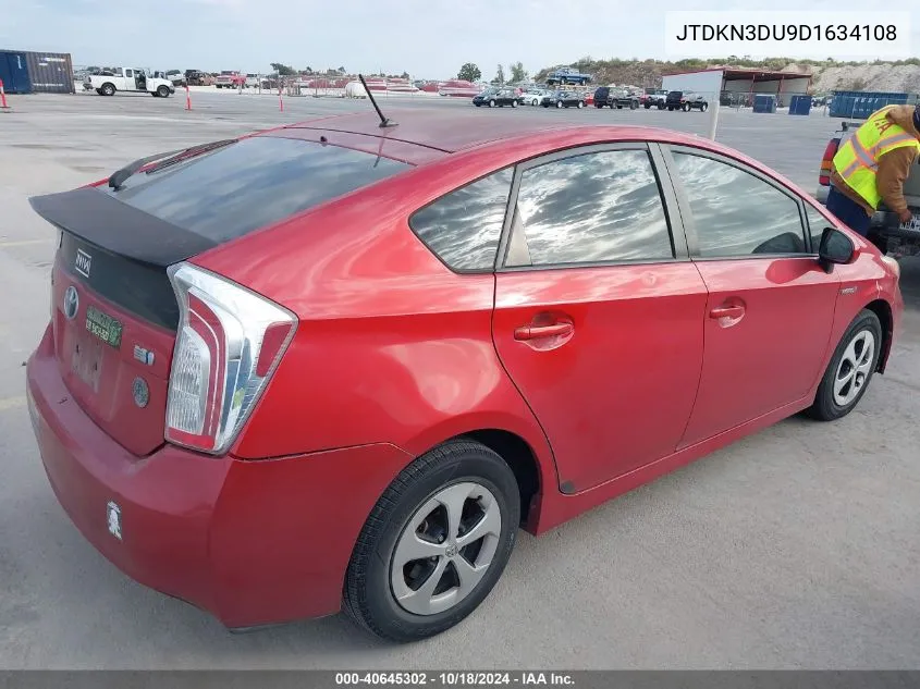 2013 Toyota Prius Two VIN: JTDKN3DU9D1634108 Lot: 40645302