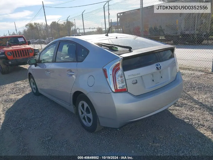 2013 Toyota Prius Two VIN: JTDKN3DU9D0352556 Lot: 40649882