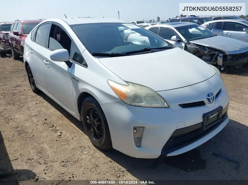 JTDKN3DU6D5558257 2013 Toyota Prius Two