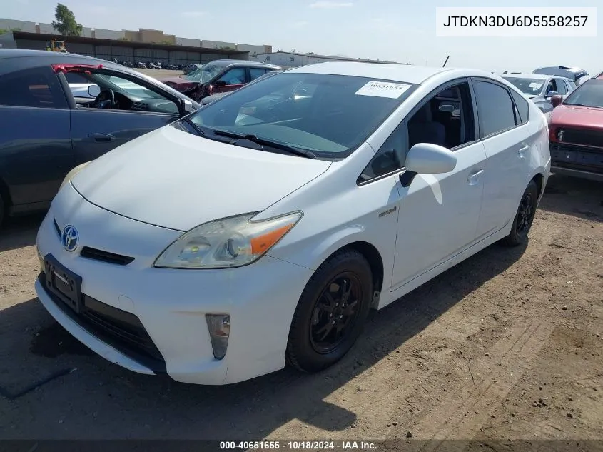 JTDKN3DU6D5558257 2013 Toyota Prius Two