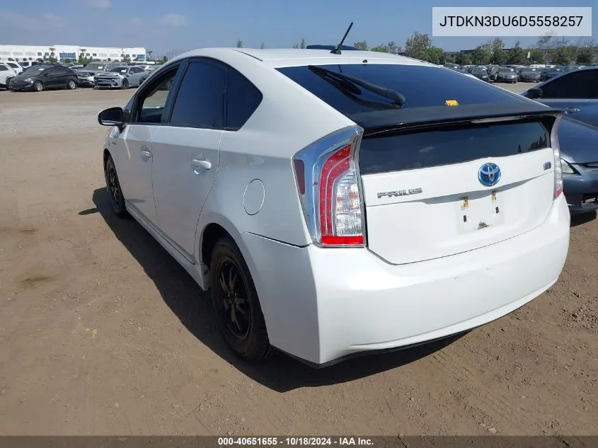 JTDKN3DU6D5558257 2013 Toyota Prius Two