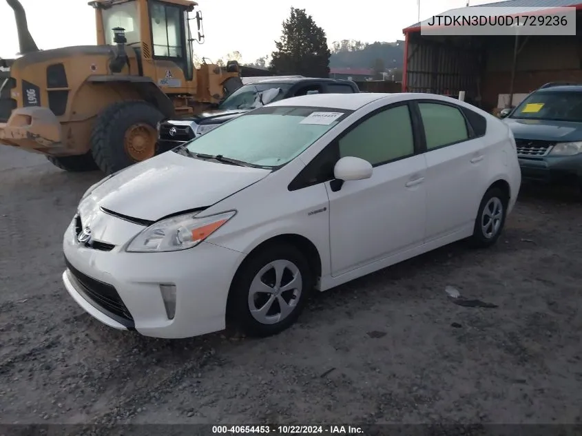 JTDKN3DU0D1729236 2013 Toyota Prius Four