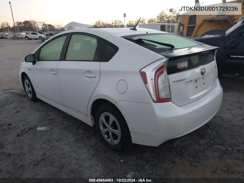 JTDKN3DU0D1729236 2013 Toyota Prius Four