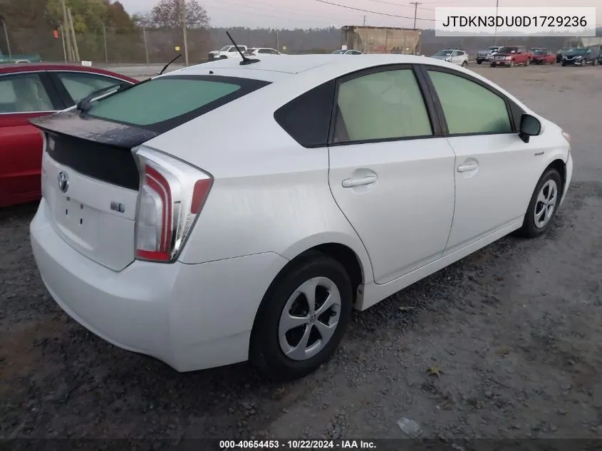 JTDKN3DU0D1729236 2013 Toyota Prius Four