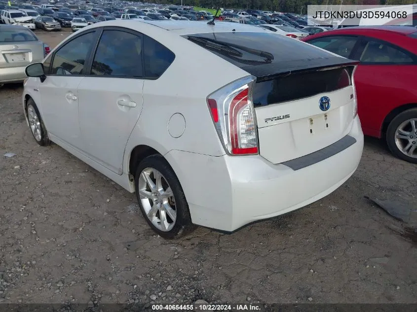 2013 Toyota Prius Two VIN: JTDKN3DU3D594068 Lot: 40654455