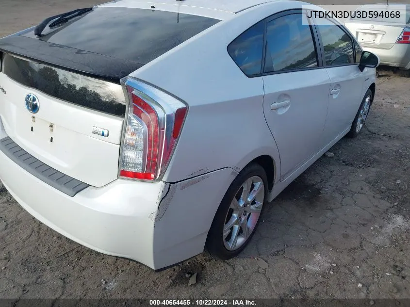 2013 Toyota Prius Two VIN: JTDKN3DU3D594068 Lot: 40654455