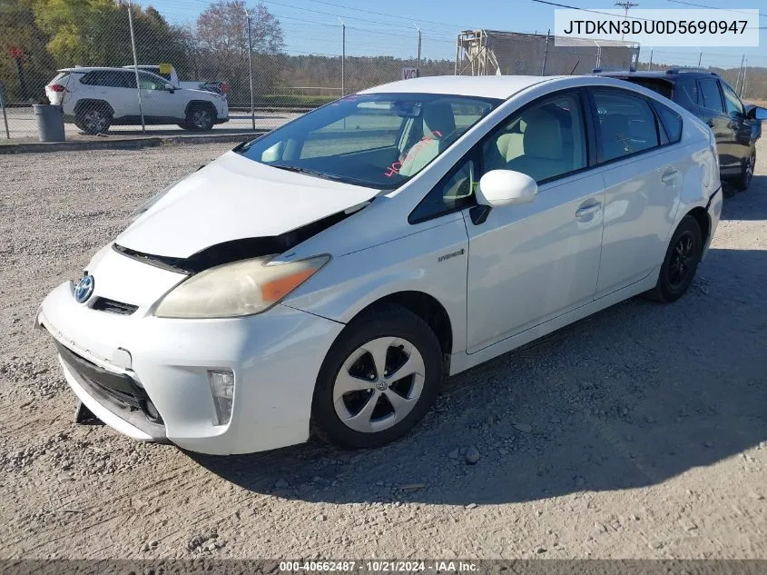 JTDKN3DU0D5690947 2013 Toyota Prius Two