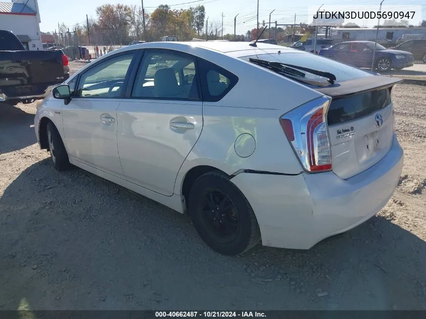 JTDKN3DU0D5690947 2013 Toyota Prius Two