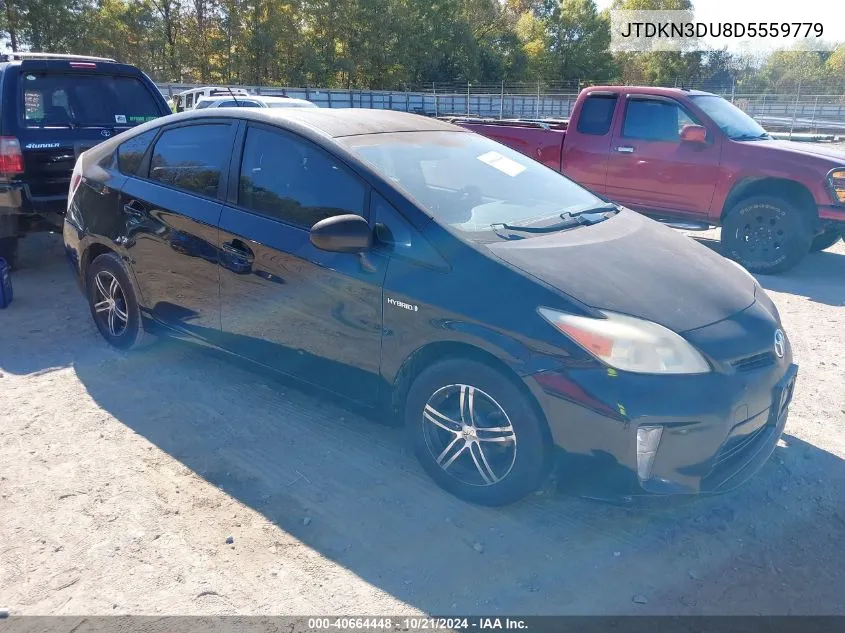 2013 Toyota Prius Three VIN: JTDKN3DU8D5559779 Lot: 40664448