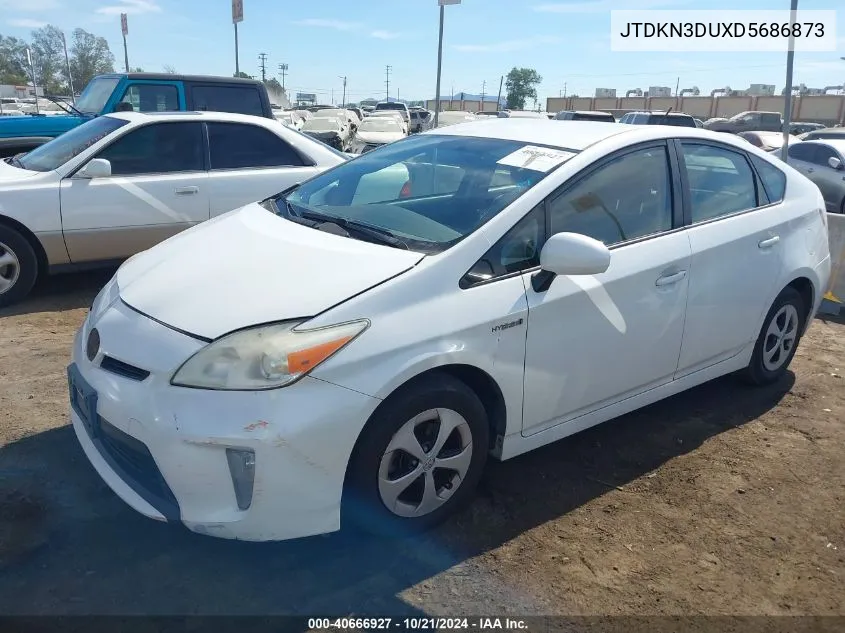 2013 Toyota Prius Three VIN: JTDKN3DUXD5686873 Lot: 40666927