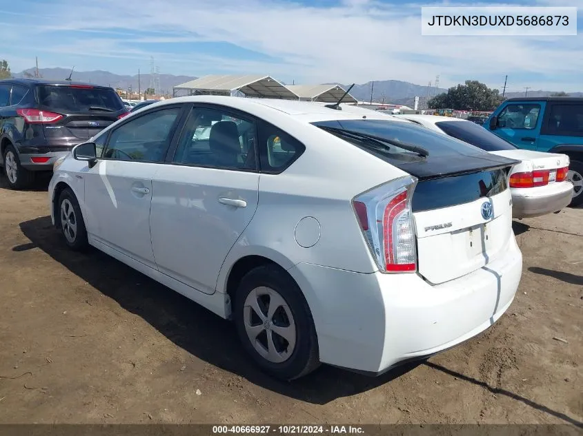 JTDKN3DUXD5686873 2013 Toyota Prius Three