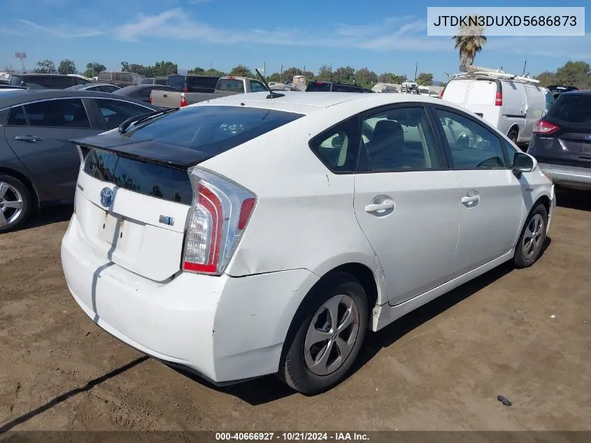 JTDKN3DUXD5686873 2013 Toyota Prius Three