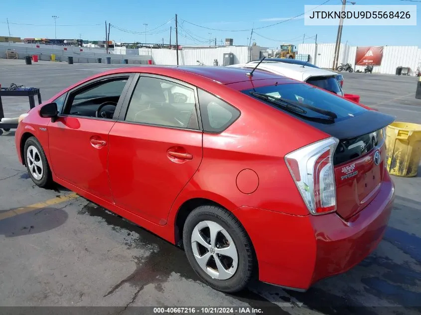 2013 Toyota Prius Two VIN: JTDKN3DU9D5568426 Lot: 40667216