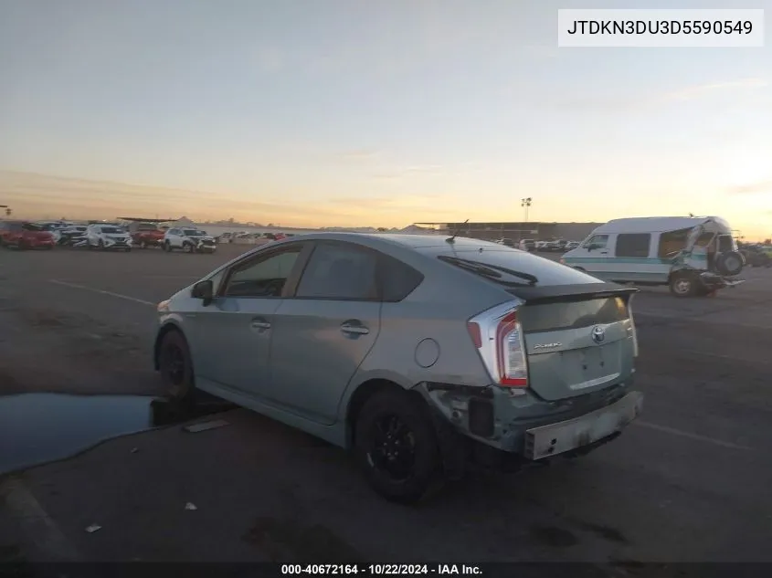 2013 Toyota Prius Two VIN: JTDKN3DU3D5590549 Lot: 40672164