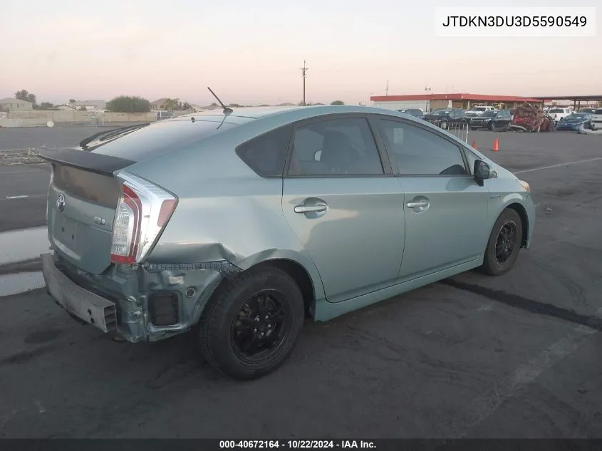 2013 Toyota Prius Two VIN: JTDKN3DU3D5590549 Lot: 40672164