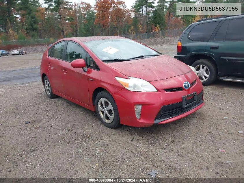 2013 Toyota Prius Two VIN: JTDKN3DU6D5637055 Lot: 40673984