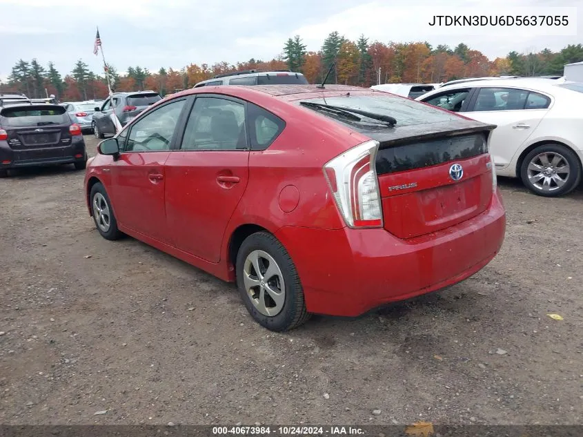 2013 Toyota Prius Two VIN: JTDKN3DU6D5637055 Lot: 40673984