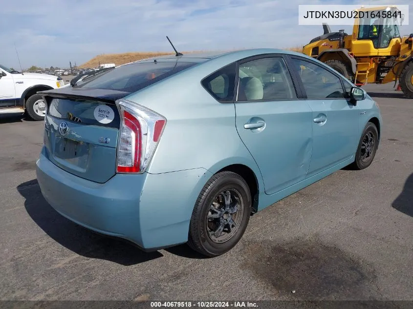 2013 Toyota Prius Two VIN: JTDKN3DU2D1645841 Lot: 40679518