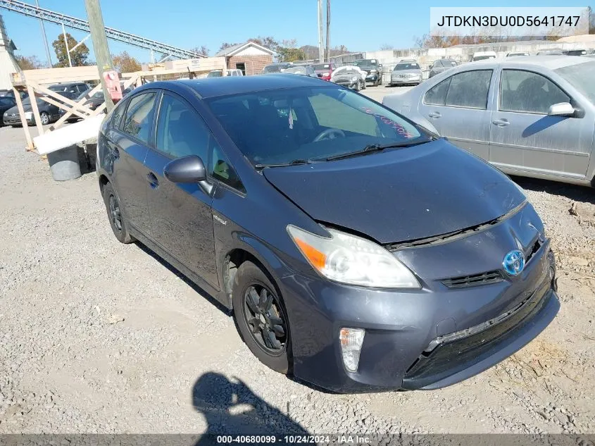 JTDKN3DU0D5641747 2013 Toyota Prius Two