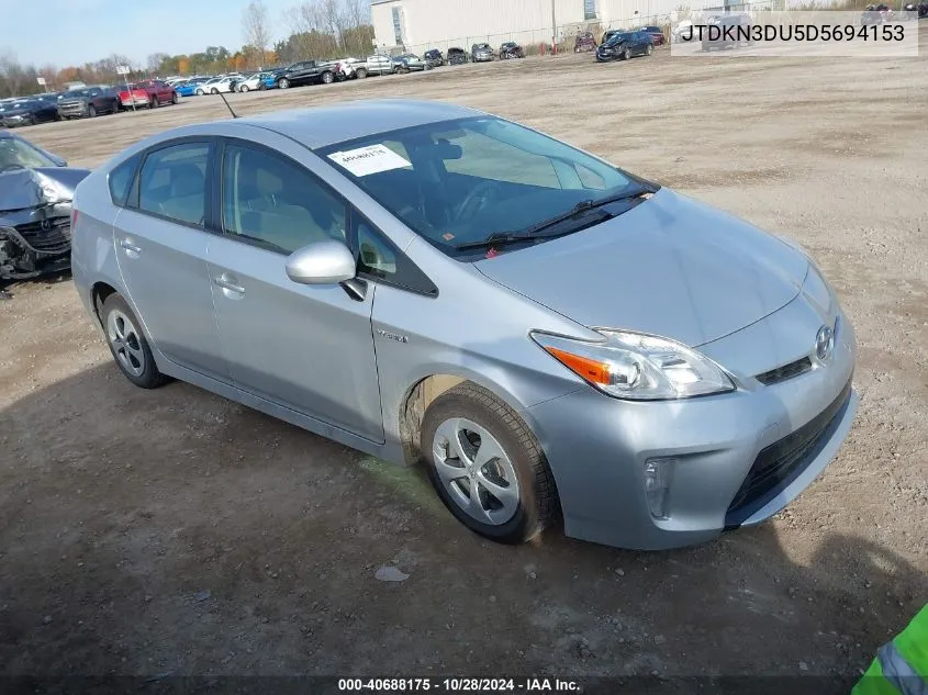 2013 Toyota Prius VIN: JTDKN3DU5D5694153 Lot: 40688175