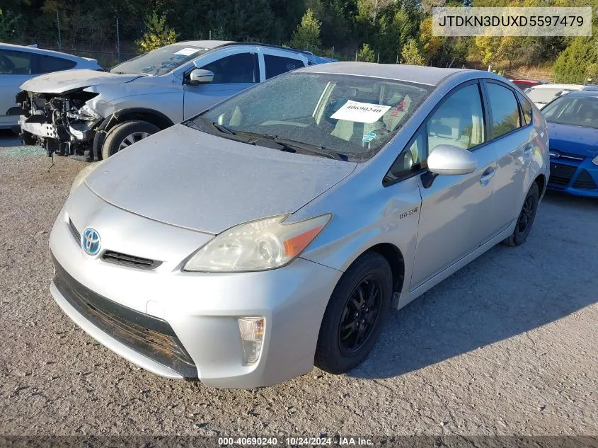 2013 Toyota Prius Two VIN: JTDKN3DUXD5597479 Lot: 40690240