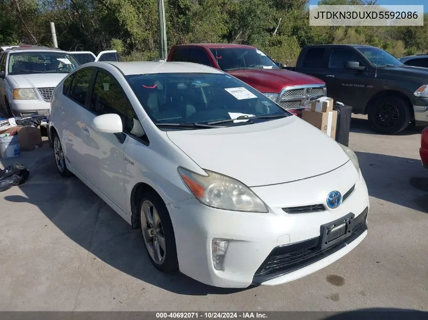 2013 Toyota Prius Three Se VIN: JTDKN3DUXD5592086 Lot: 40692071