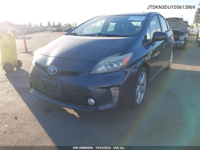 2013 Toyota Prius Five VIN: JTDKN3DU1D5612869 Lot: 40696209