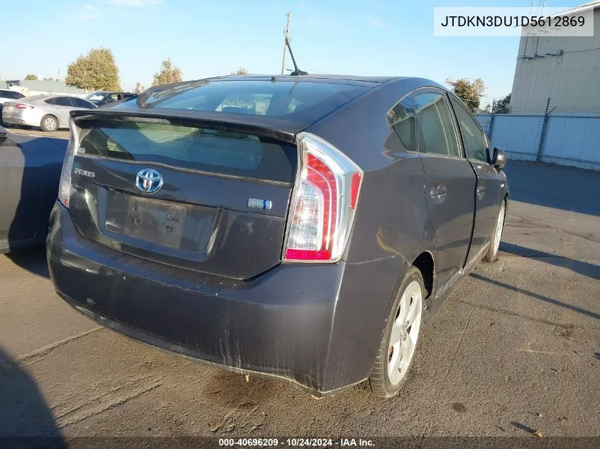 2013 Toyota Prius Five VIN: JTDKN3DU1D5612869 Lot: 40696209