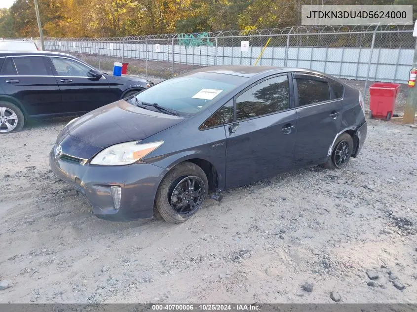 JTDKN3DU4D5624000 2013 Toyota Prius Two