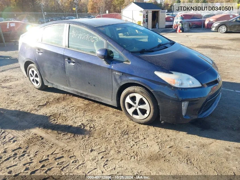 2013 Toyota Prius Two VIN: JTDKN3DU1D0340501 Lot: 40712806