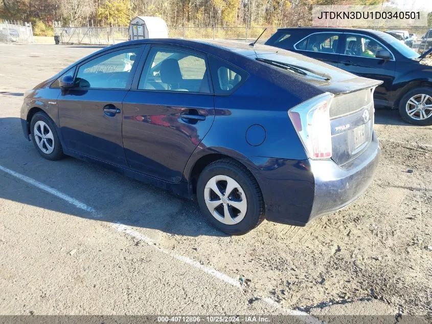 JTDKN3DU1D0340501 2013 Toyota Prius Two