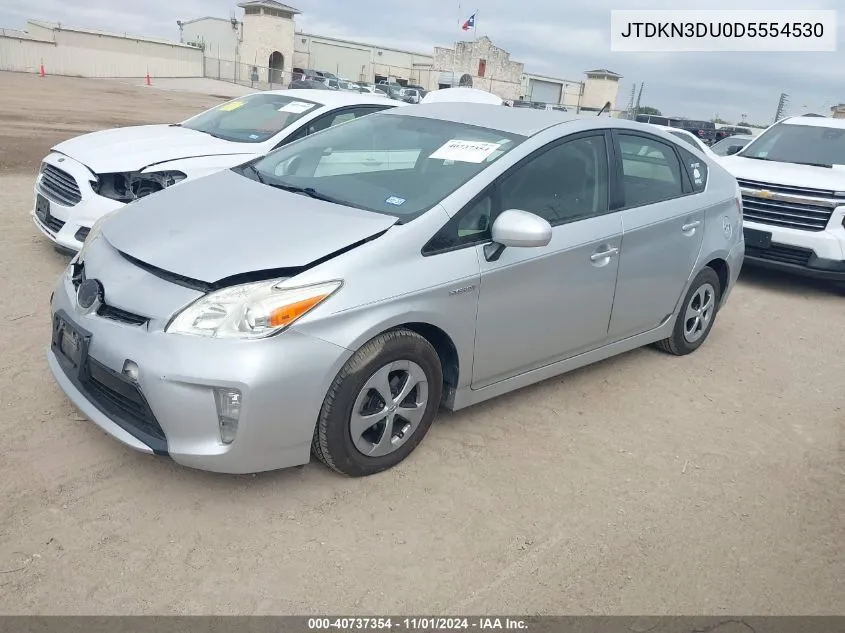 2013 Toyota Prius Two VIN: JTDKN3DU0D5554530 Lot: 40737354