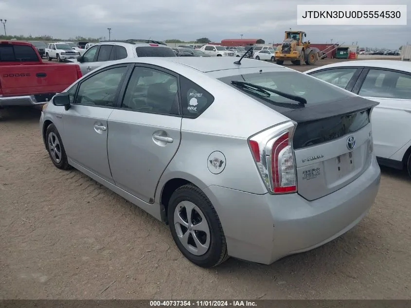 2013 Toyota Prius Two VIN: JTDKN3DU0D5554530 Lot: 40737354