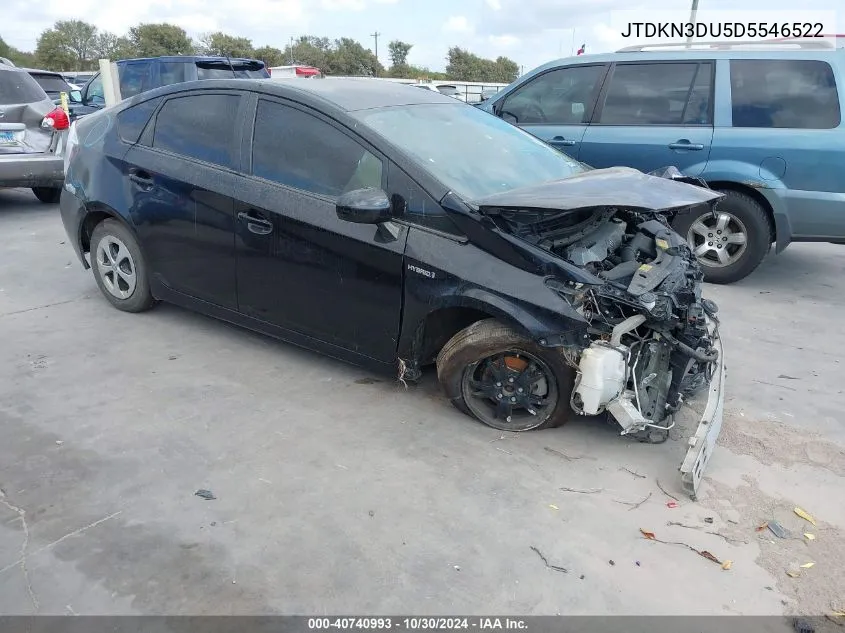 2013 Toyota Prius Five/Four/Three/Three Se/Two VIN: JTDKN3DU5D5546522 Lot: 40740993