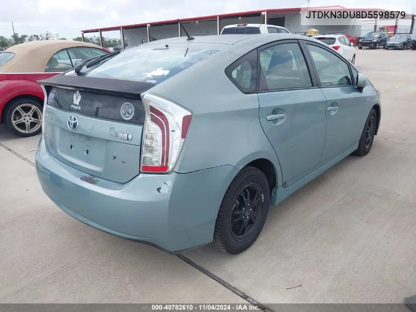 2013 Toyota Prius Two VIN: JTDKN3DU8D5598579 Lot: 40782610