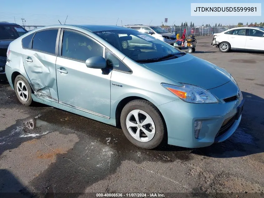 JTDKN3DU5D5599981 2013 Toyota Prius Two