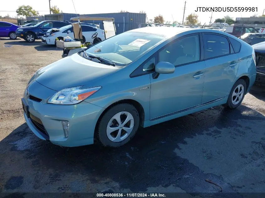 JTDKN3DU5D5599981 2013 Toyota Prius Two