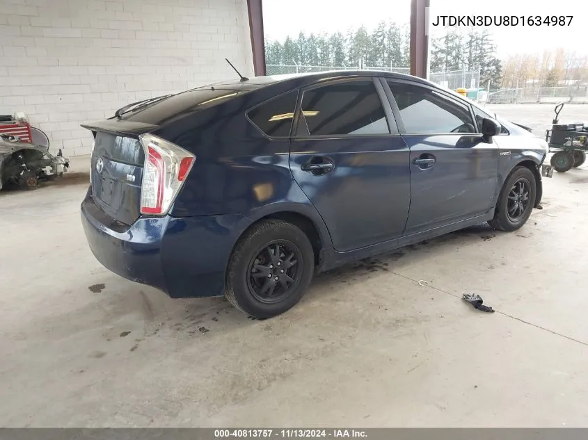 2013 Toyota Prius Two VIN: JTDKN3DU8D1634987 Lot: 40813757