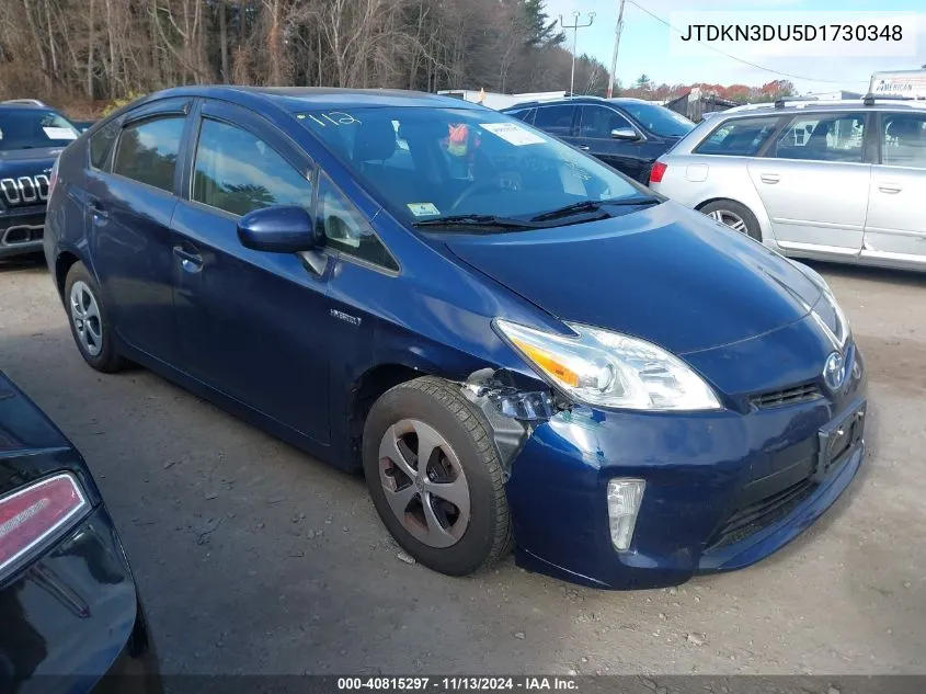 2013 Toyota Prius Two VIN: JTDKN3DU5D1730348 Lot: 40815297