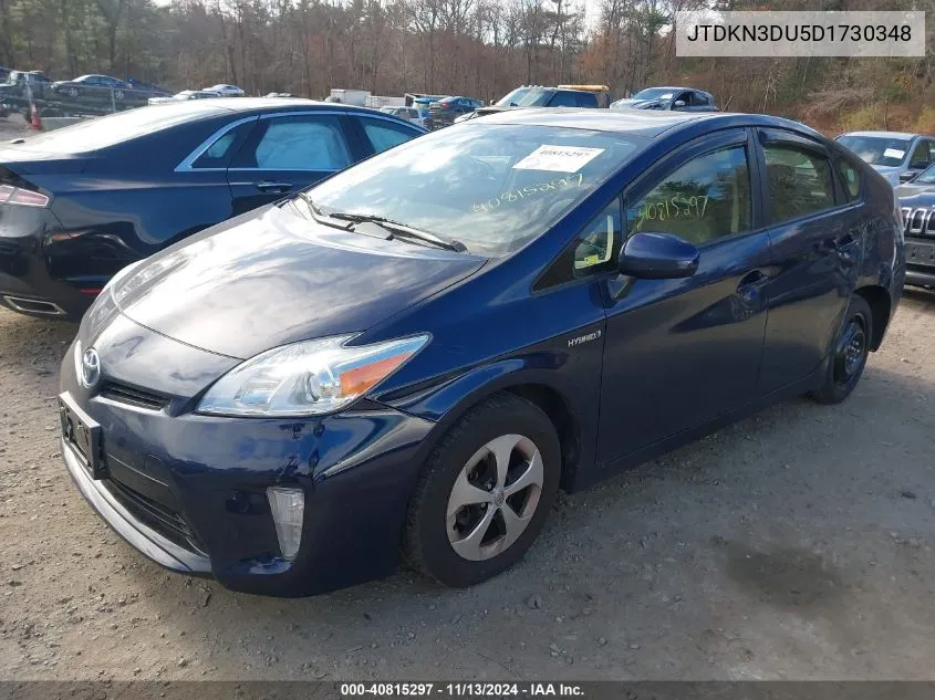 2013 Toyota Prius Two VIN: JTDKN3DU5D1730348 Lot: 40815297